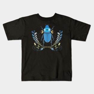 All Seeing Eye Beetle Moon Kids T-Shirt